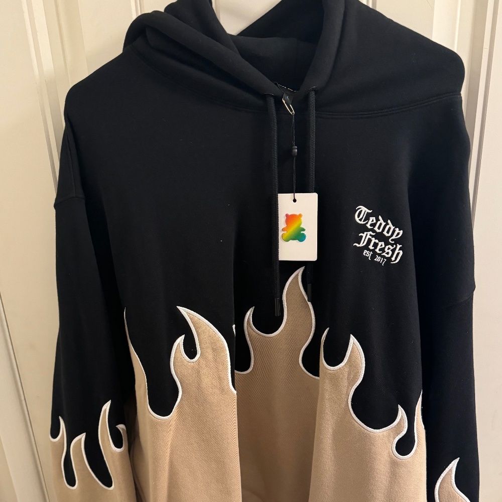 Teddy Fresh Flames Hoodie NEW